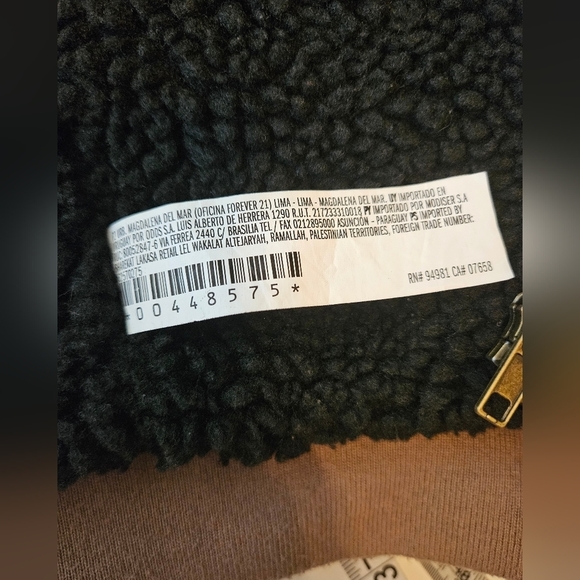 Forever 21 Paisley Print Zip-up Hoodie. size S  Brown and black  sherpa - Picture 16 of 16